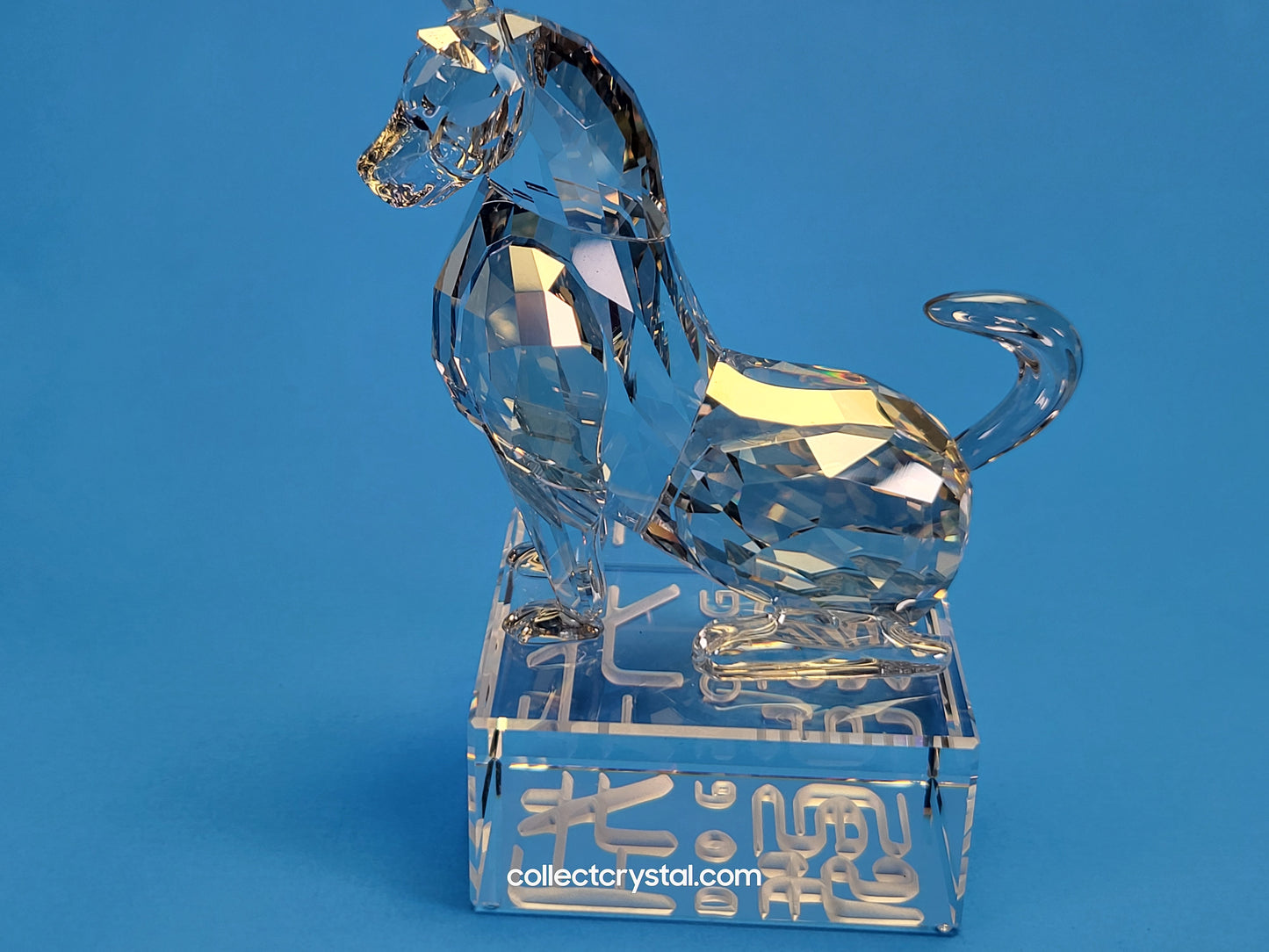 Chinese Zodiac DOG Silver Shade Crystal Figurine # 996419