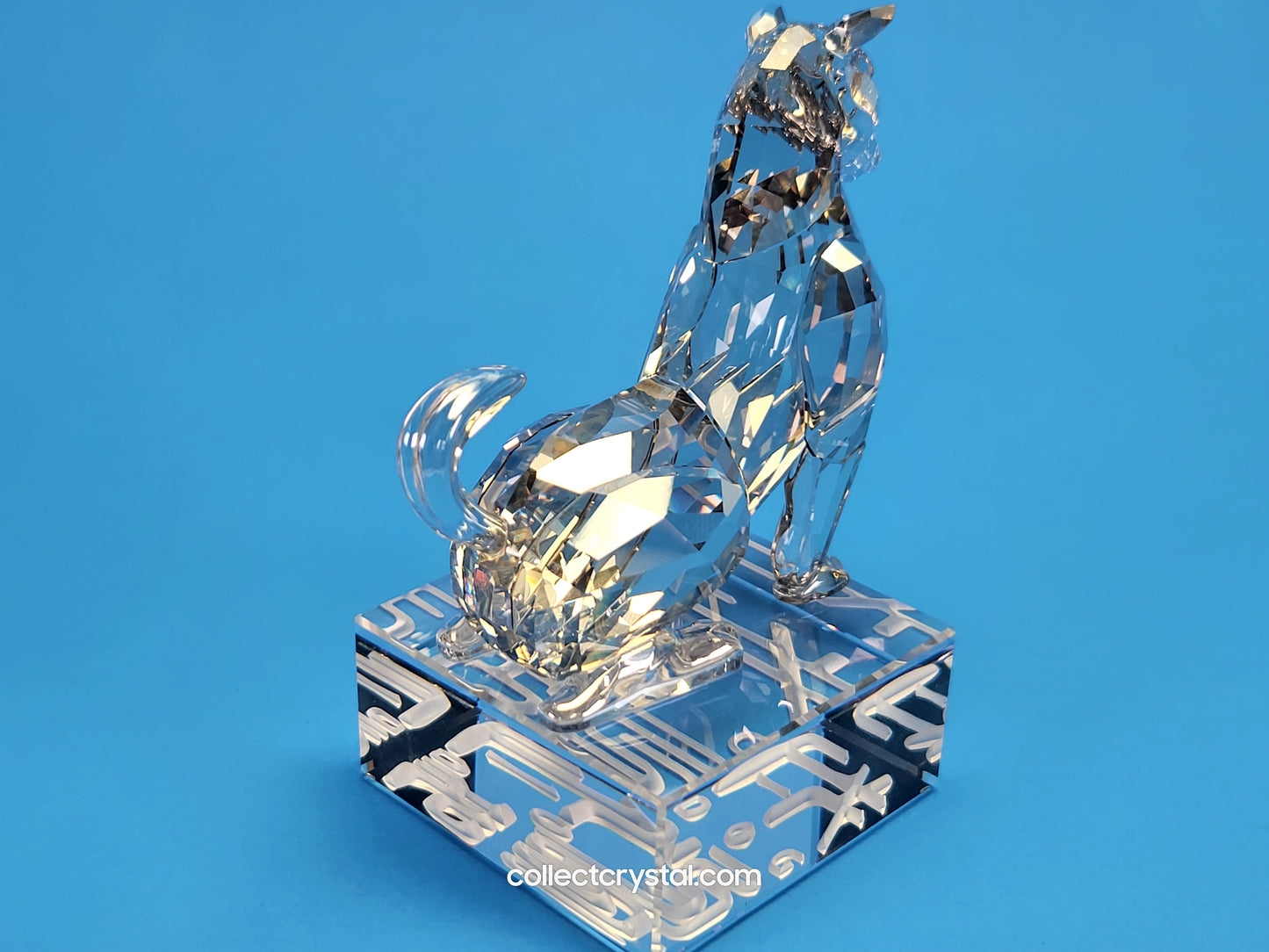 Chinese Zodiac DOG Silver Shade Crystal Figurine # 996419