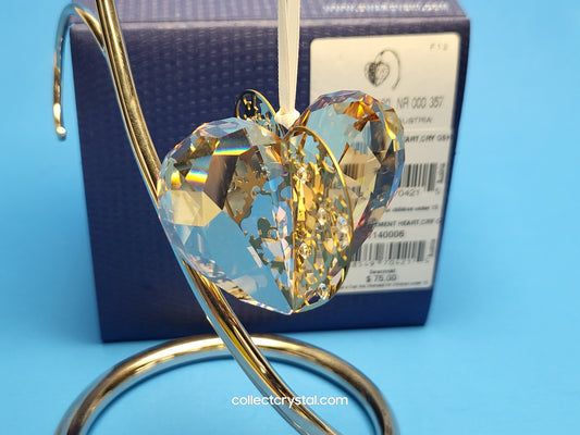 Golden Shadow Heart Christmas Ornament # 1140006