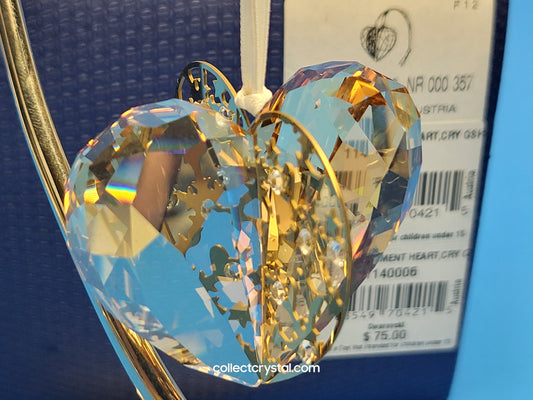 CHRISTMAS ORNAMENT – HEART CRYSTAL GOLDEN SHADOW 1140006