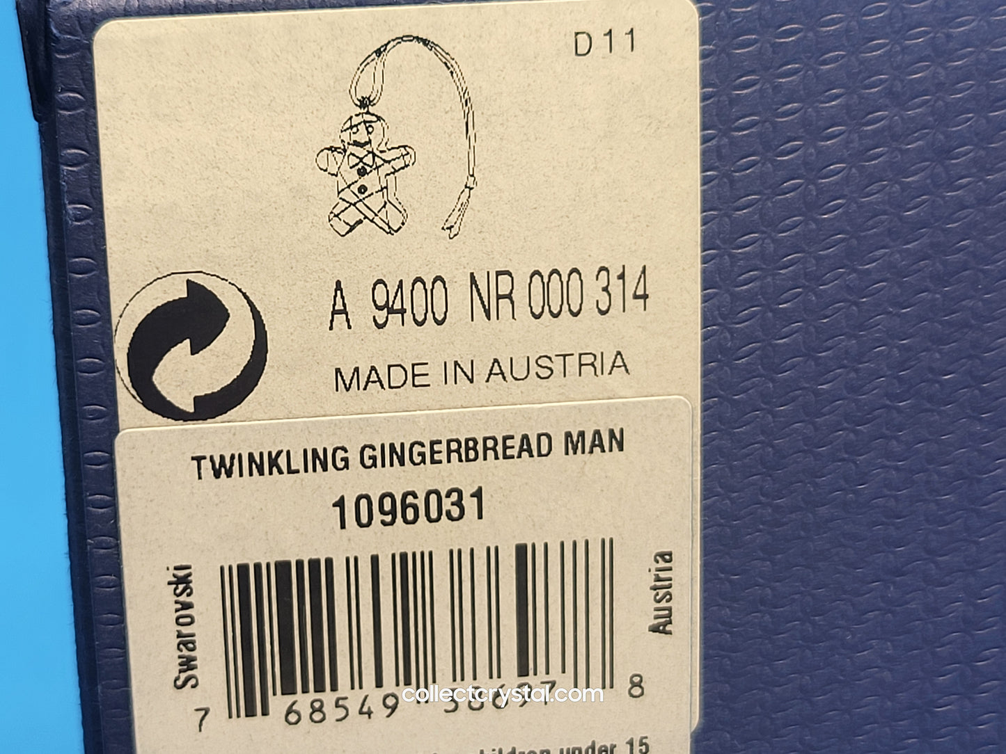 SWAROVSKI CHRISTMAS ORNAMENT – TWINKLING GINGERBREAD MAN 1096031