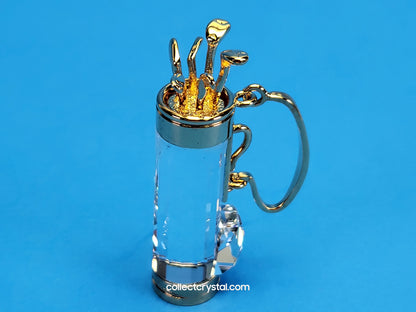 Swarovski Figurine Crystal Memories -Golf Bag and clubs  Gold 171200