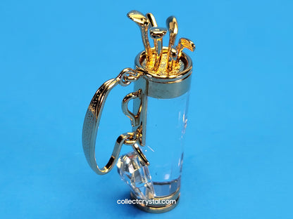 Swarovski Figurine Crystal Memories -Golf Bag and clubs  Gold 171200
