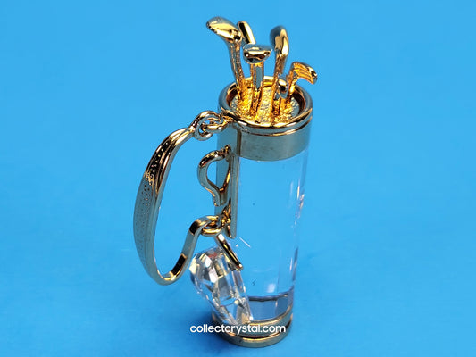 Swarovski Figurine Crystal Memories -Golf Bag and clubs  Gold 171200