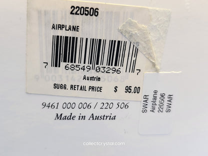 SWAROVSKI MEMORIES JOURNEYS AIRPLANE  # 220506