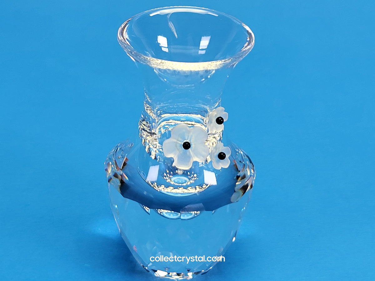 Vase - Bud 2.75” Figurine Elegant Art Glass with flowers 012259