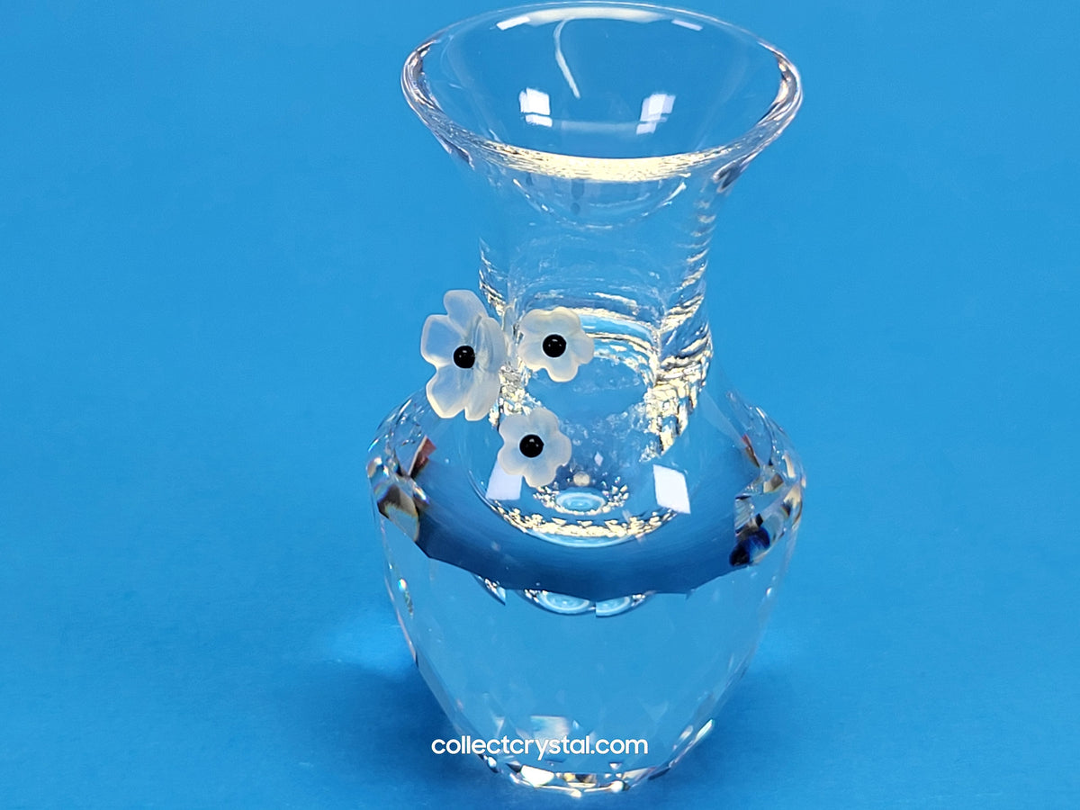 Vase - Bud 2.75” Figurine Elegant Art Glass with flowers 012259