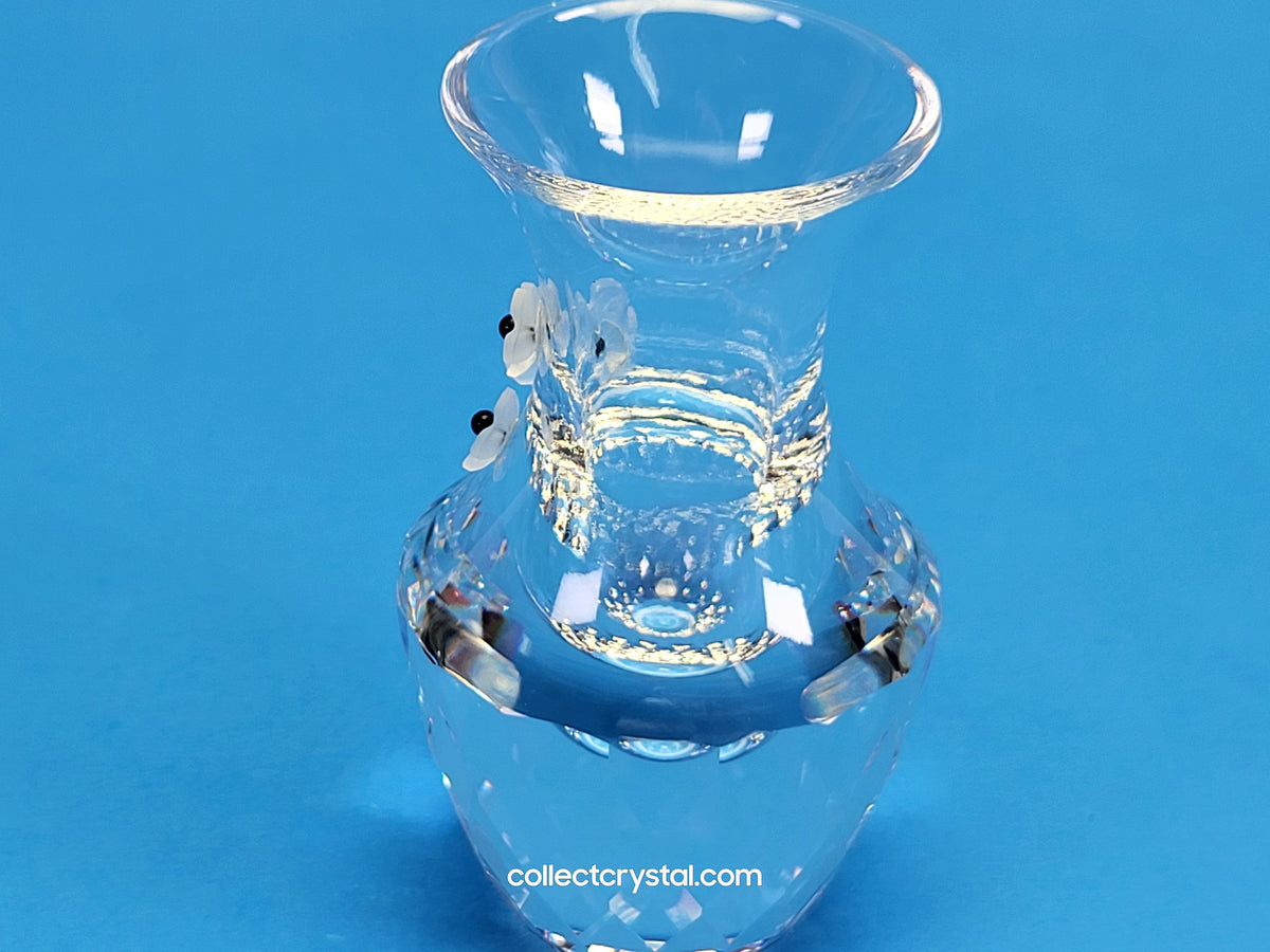 Vase - Bud 2.75” Figurine Elegant Art Glass with flowers 012259