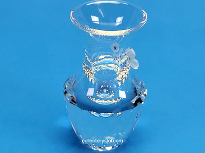 Vase - Bud 2.75” Figurine Elegant Art Glass with flowers 012259