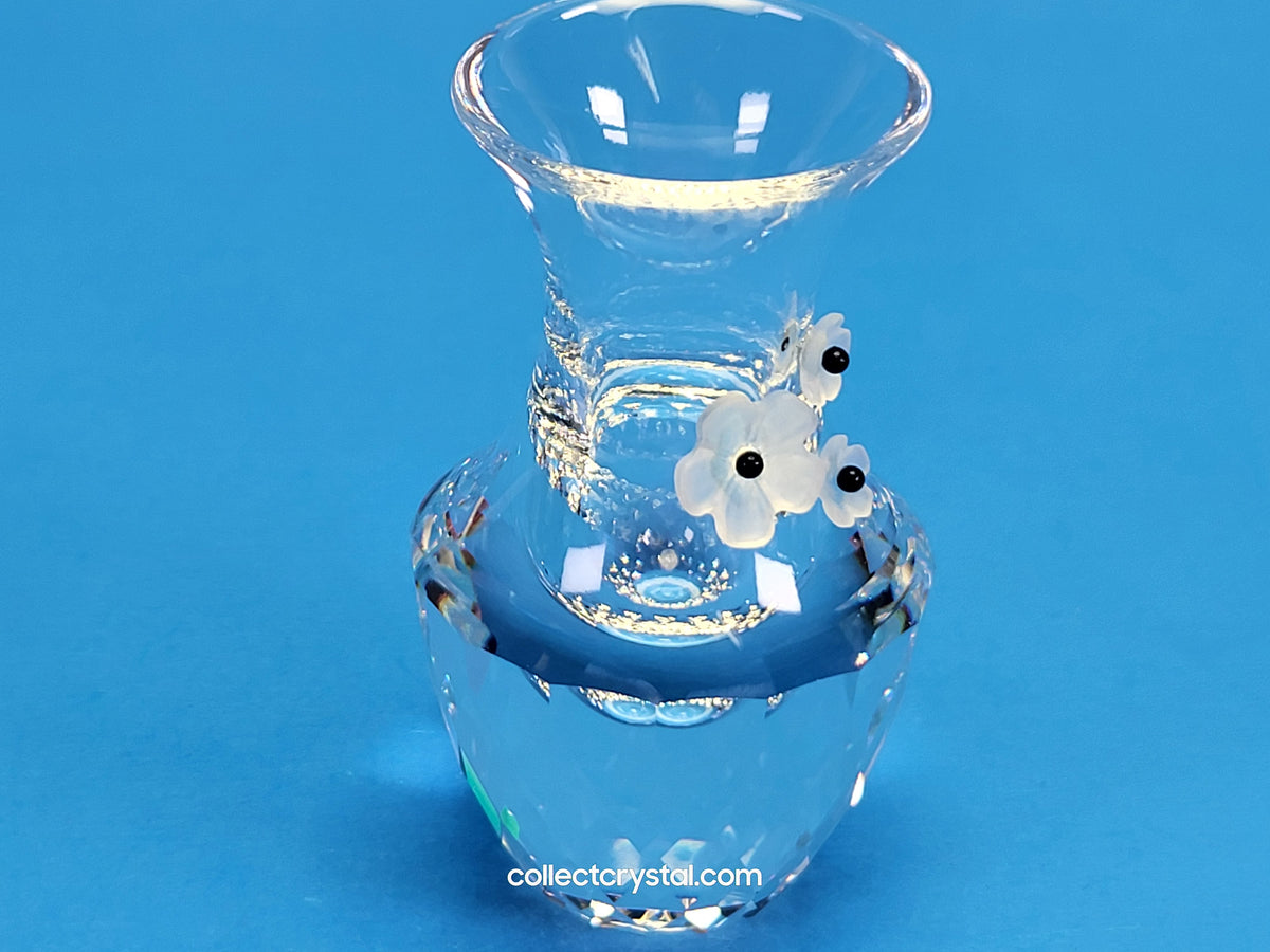 Vase - Bud 2.75” Figurine Elegant Art Glass with flowers 012259