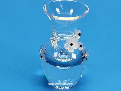 Vase - Bud 2.75” Figurine Elegant Art Glass with flowers 012259
