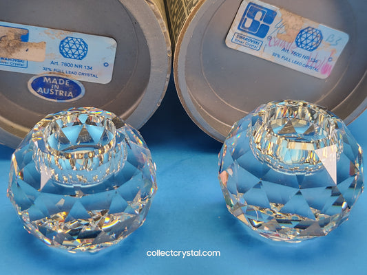 134 CANDLEHOLDER GLOBAL/BALL LARGE 010143 MIB Complete set of 2
