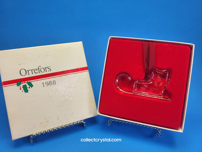 Orrefors Sleigh Ornament 1988