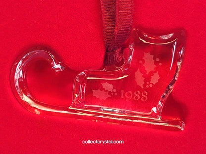 Orrefors Sleigh Ornament 1988