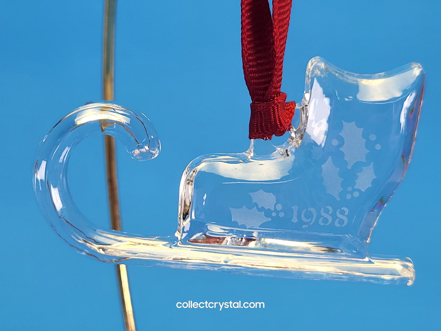 Orrefors Sleigh Ornament 1988
