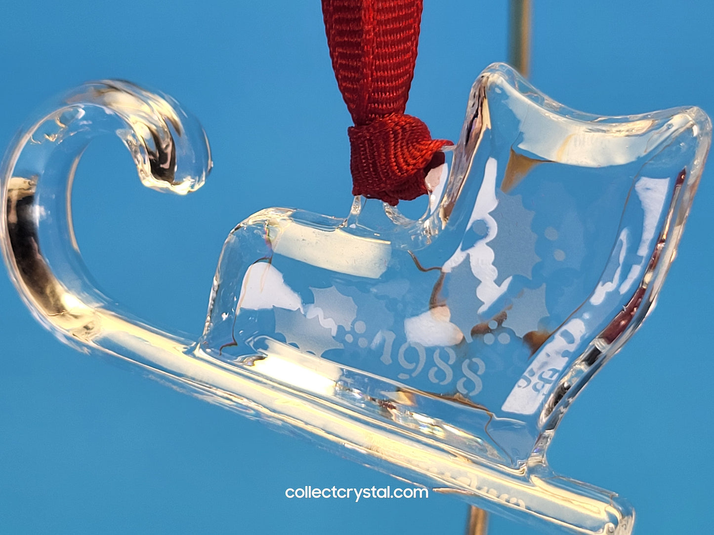 Orrefors Sleigh Ornament 1988