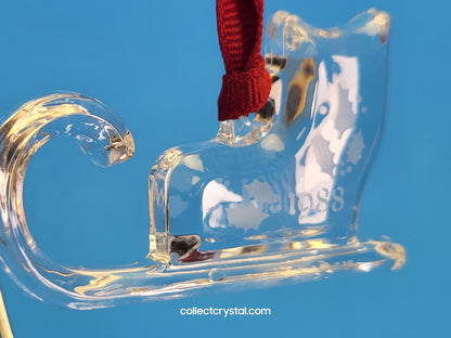 Orrefors Sleigh Ornament 1988