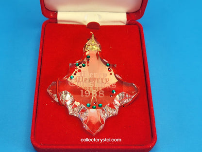 Iris Arc Merry Christmas Crystal Ornament 1988