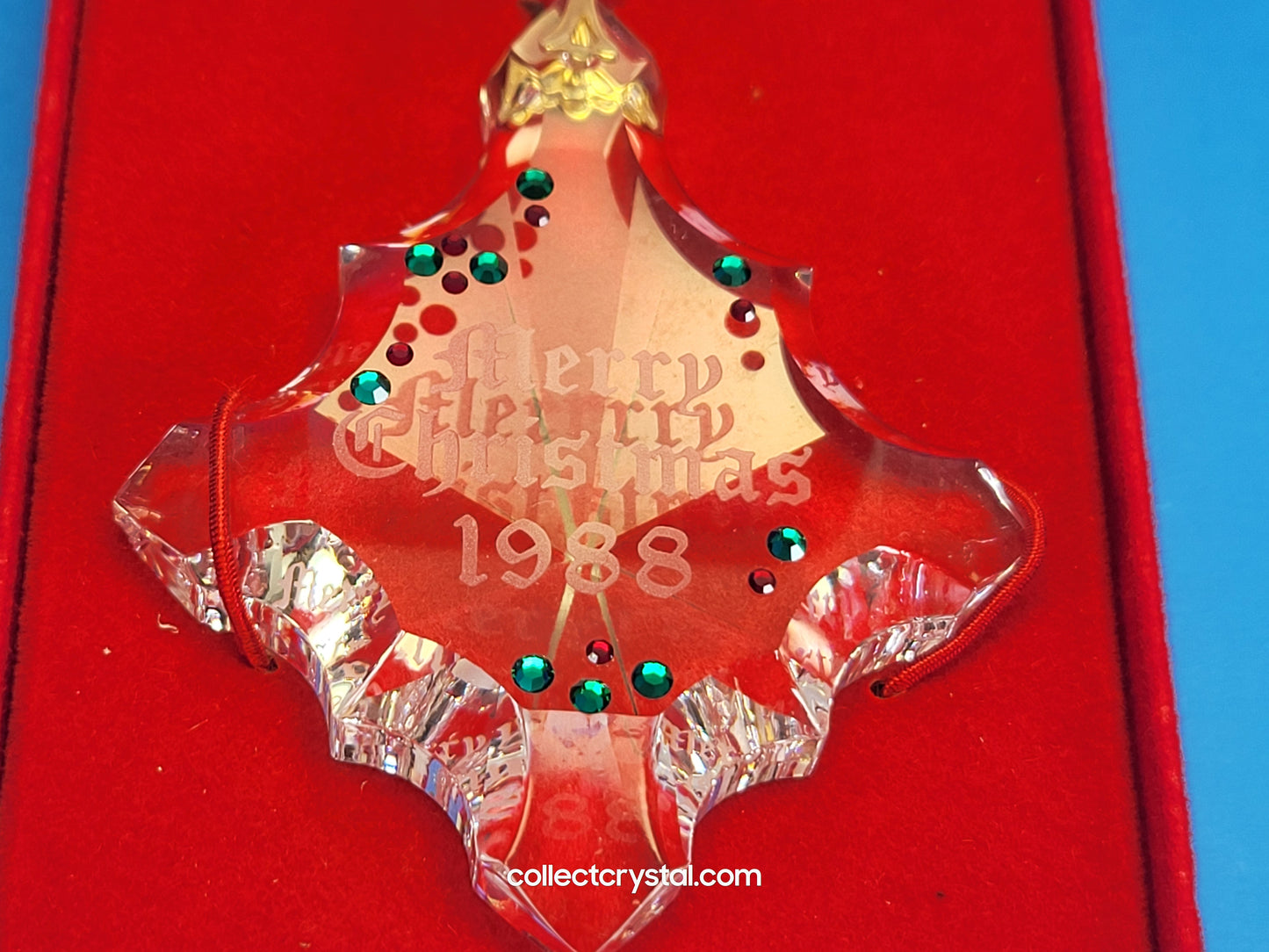 Iris Arc Merry Christmas Crystal Ornament 1988
