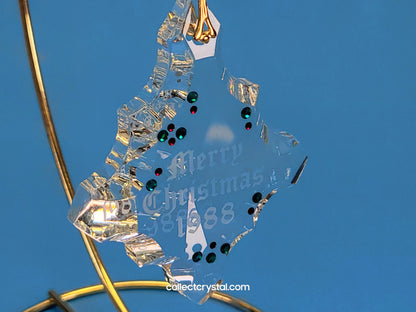 Iris Arc Merry Christmas Crystal Ornament 1988