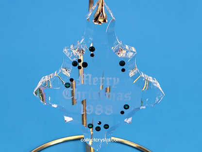 Iris Arc Merry Christmas Crystal Ornament 1988