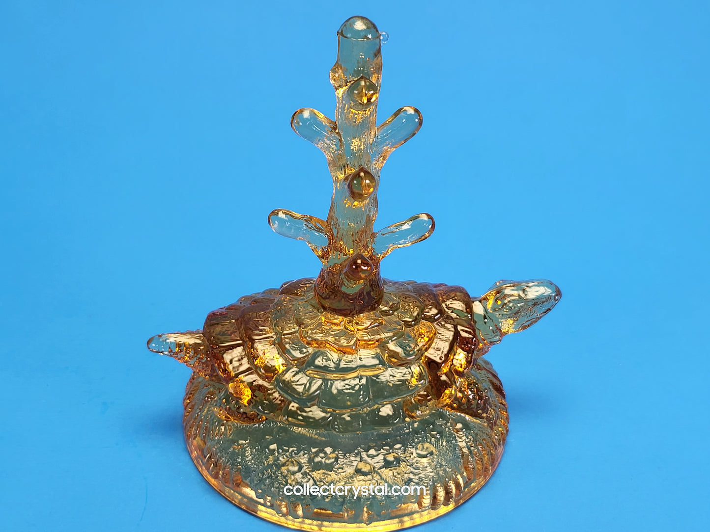 Fenton Topaz Turtle Ring holder # 554