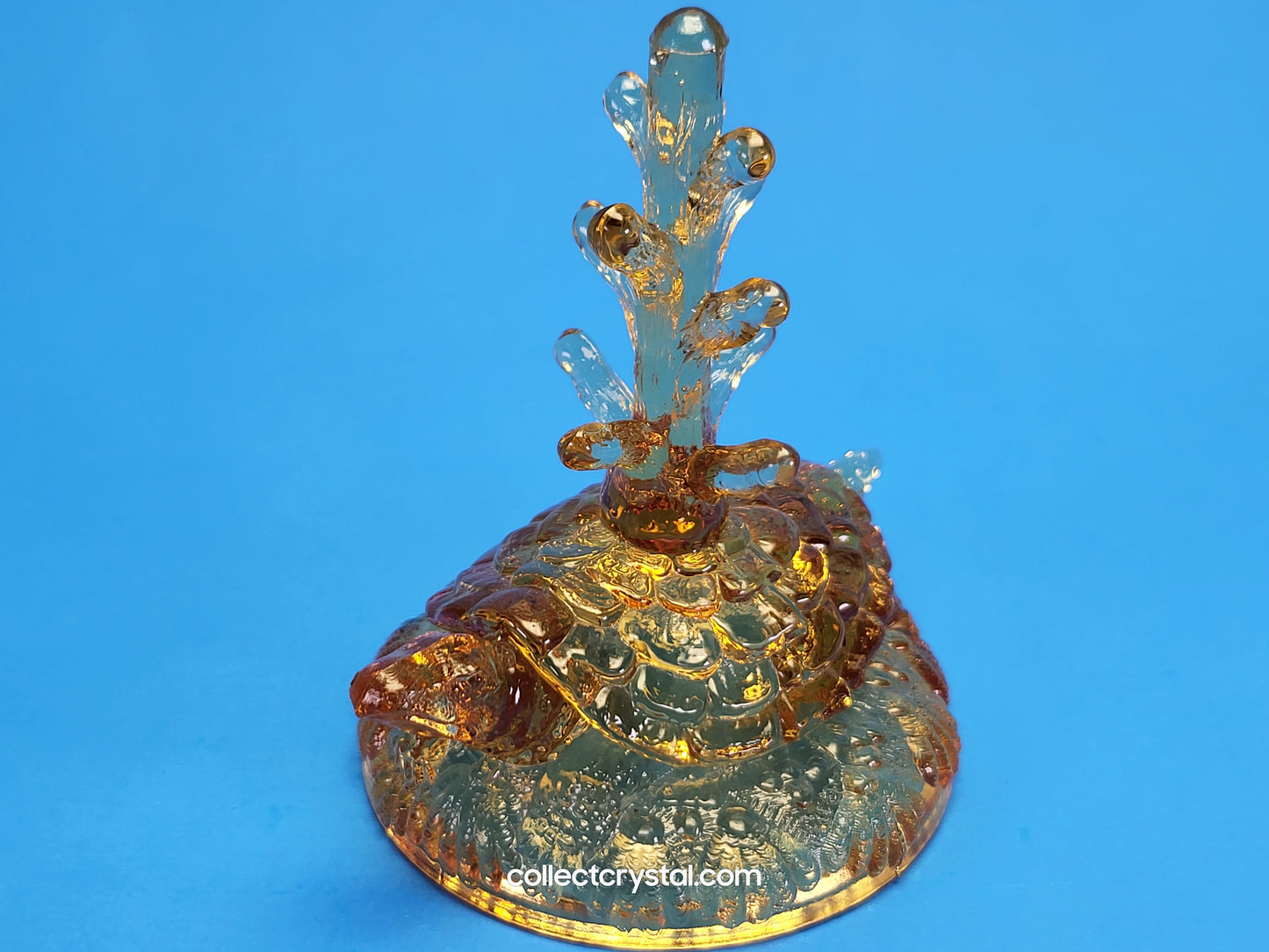 Fenton Topaz Turtle Ring holder # 554