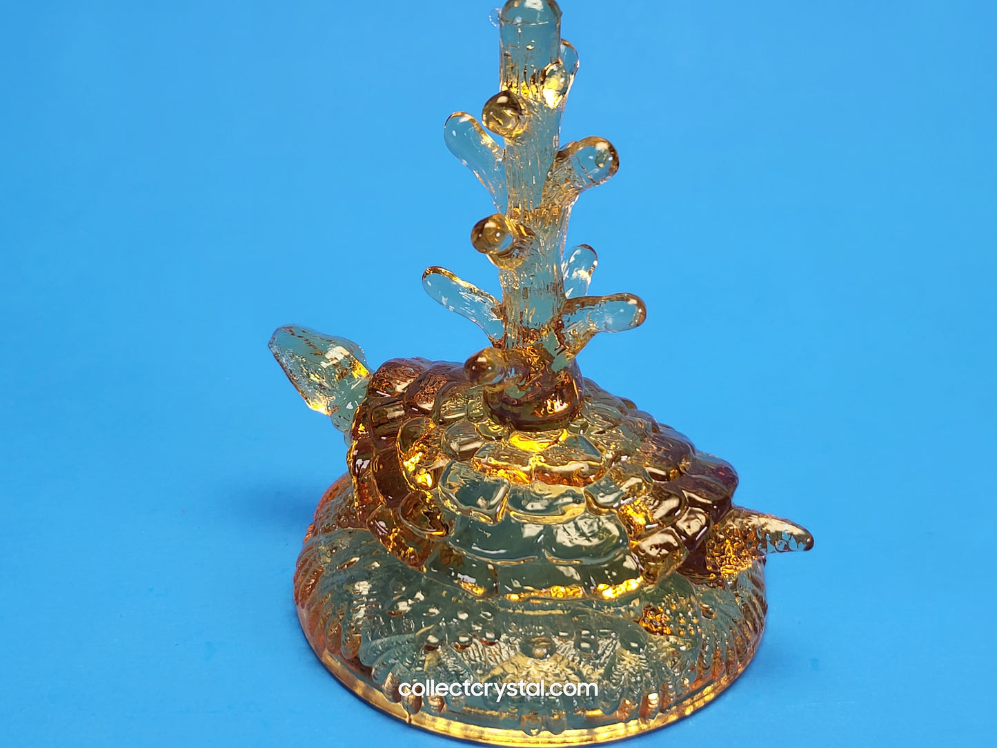 Fenton Topaz Turtle Ring holder # 554