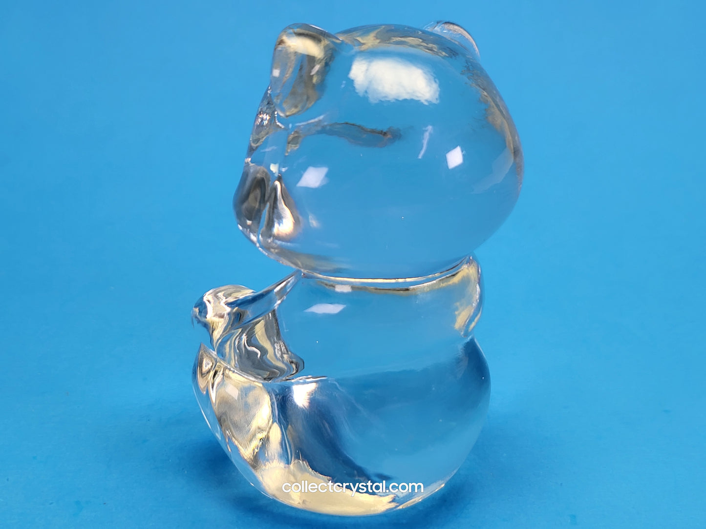 Fenton clear Teddy Bear pink heart