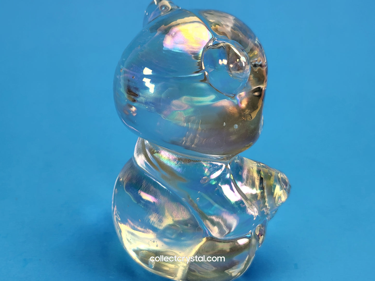 Fenton Aurora Borealis Teddy Bear figurine
