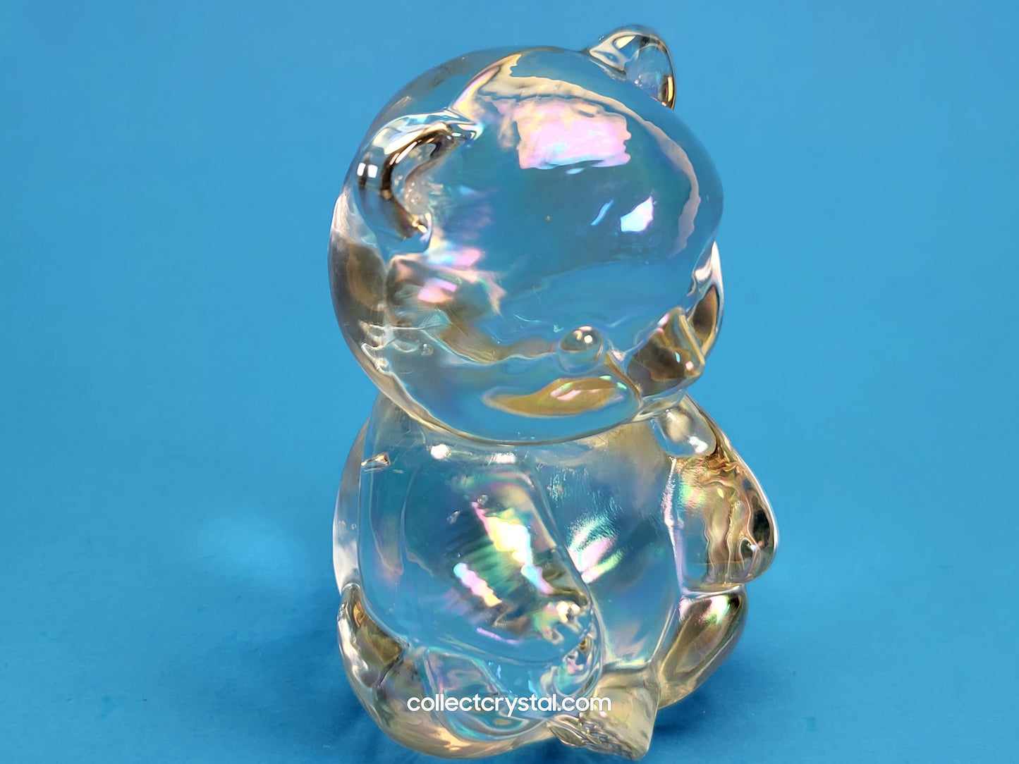 Fenton Aurora Borealis Teddy Bear figurine
