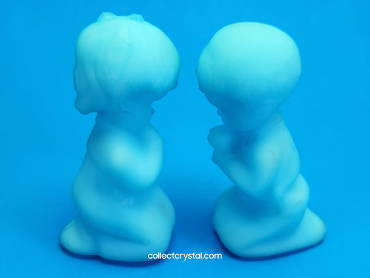 Fenton Blue Boy and Girl Praying