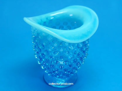 Fenton Blue Opal Hobnail Vase