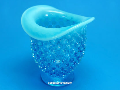 Fenton Blue Opal Hobnail Vase