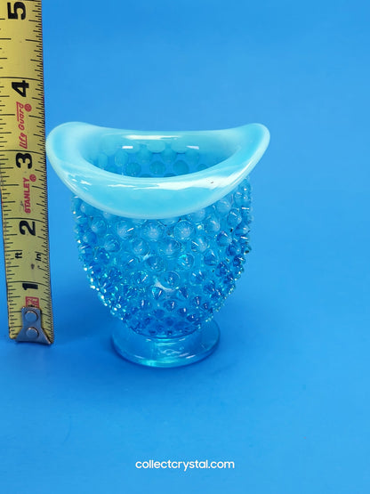 Fenton Blue Opal Hobnail Vase