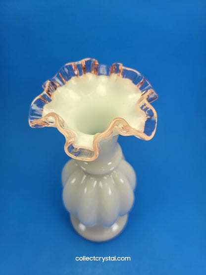Fenton Melon Rose crest vase (1) discount if you buy both