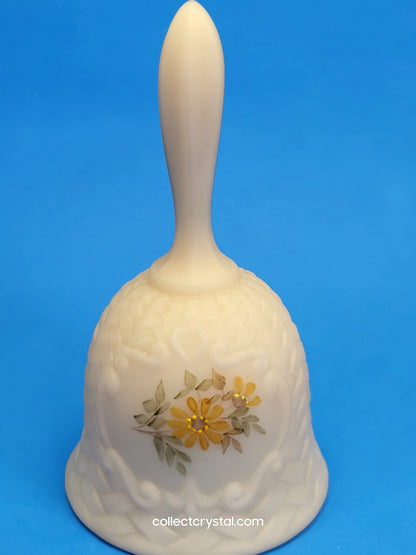 Fenton Cameo Satin Dinner Bell hand painted