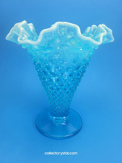 Fenton Blue Hobnail Vase