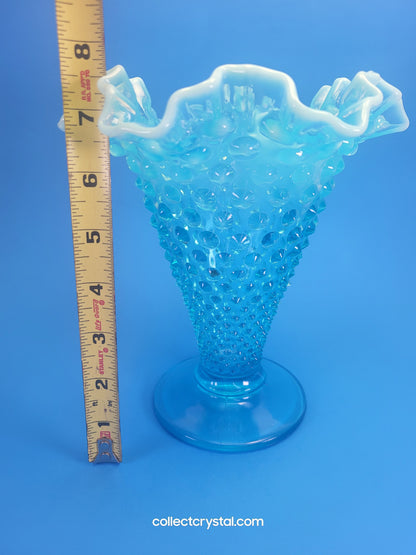 Fenton Blue Hobnail Vase