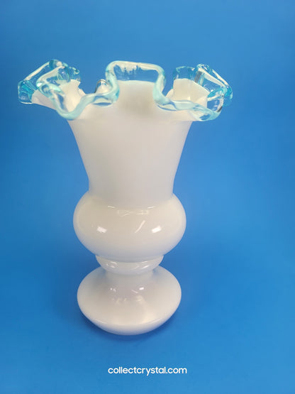 Fenton Aqua Crest vase # 97