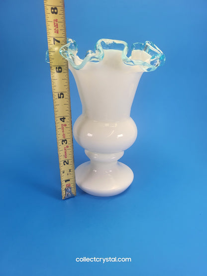 Fenton Aqua Crest vase # 97