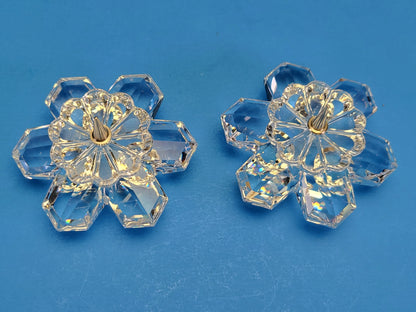 CANDLEHOLDER 101 SNOWFLAKE 010090 Set of 2
