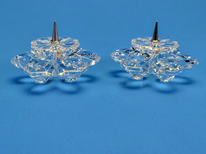 CANDLEHOLDER 101 SNOWFLAKE 010090 Set of 2