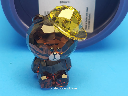 Swarovski Line Friends Brown Teddy Bear Crystal Figurine # 5492743