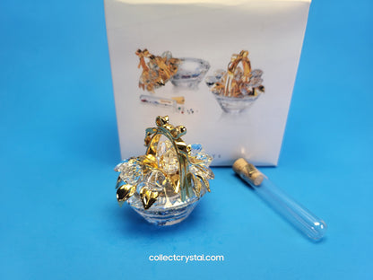 SECRETS – FLOWER BASKET BOX GOLD W / COLORED GEMS # 235917