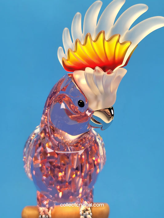 Cockatoo Pink Paradise Parrot Bird Perched Wooden Base 9.5" # 718565
