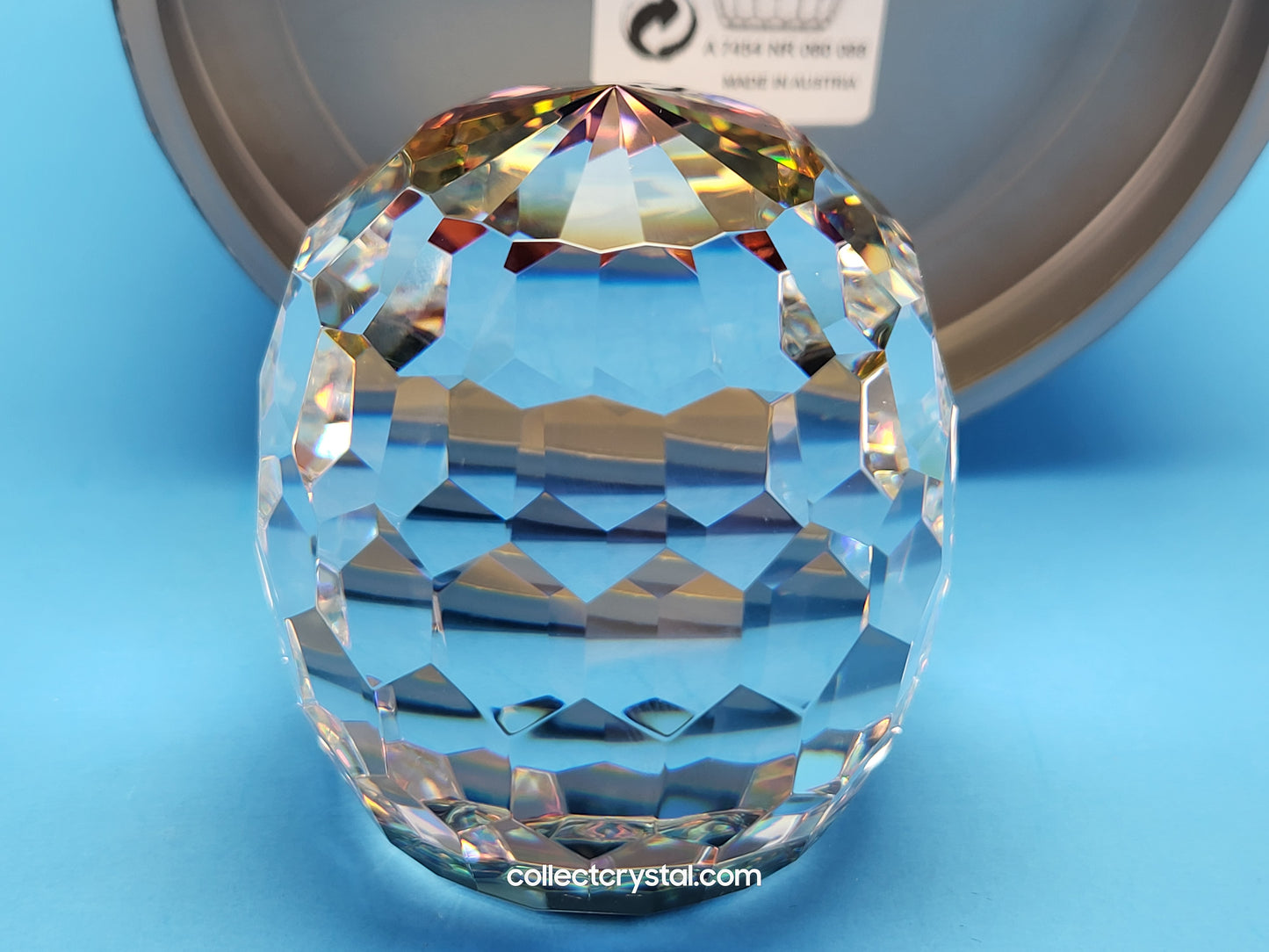 Atomic 70mm Volcano Crystal Paperweight Boxed