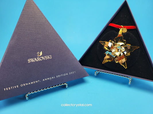 2021 Festive Annual Edition Ornament # 558347 gold tone NOS