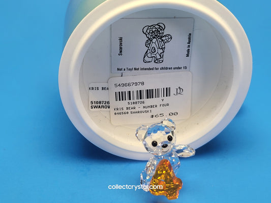 KRIS BEAR –BIRTHDAY BEAR FOR AGE  NUMBER 4 / FOUR # 5108726