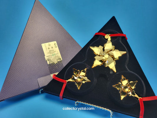 2021 CHRISTMAS ORNAMENT FESTIVE GOLD SET 5597133 Three piece set